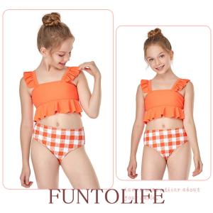 キッズ水着子供水着ビキニセパレート女の子タンキニ2点セットスパンコールおしゃれ温泉プール海ビーチ旅行