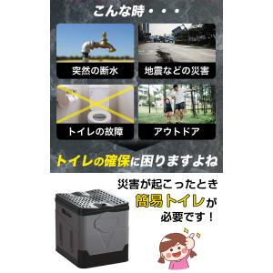 簡易トイレ 折り畳み 携帯トイレ 軽量 非常ト...の詳細画像3