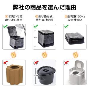 簡易トイレ 折り畳み 携帯トイレ 軽量 非常ト...の詳細画像5