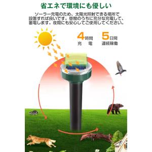【4本セット】モグラ撃退器 超音波 ソーラー式...の詳細画像5