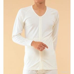 ワンタッチ肌着　 長袖 　紳士用前開き S・M・Lサイズ