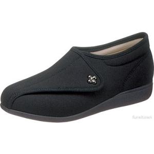 ▼W0353 快歩主義L011 ブラックストレッチ 3E 婦人 外出用 両足販売 つまずきにくい靴 アサヒコーポレーション