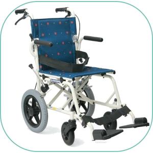 簡易車いす 旅ぐるまシリーズKA4-N 紺チェック カワムラサイクル
