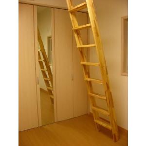 木製階段インテリア用　ロフト階段　ロフトハシゴ　ロフトはしご　梯子　階段　(fus-018-14)｜furido