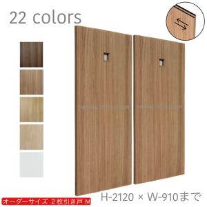 オーダー引き戸 室内対応 (商品コード：hm-027) 木製建具 2枚引き戸 引