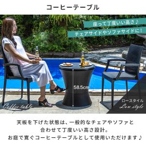 サイドテーブル 屋外 テーブル ドリンク 収納...の詳細画像5
