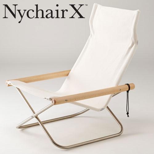 ニーチェア X 本体椅子 送料無料  折りたたみ椅子 ニイチェア ホワイト＋ナチュラル 白