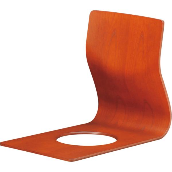 曲げ木座椅子　ケヤキ(KB色）　天童木工　モダンな和風のシャープなデザイン。 成形合板による座イスの...