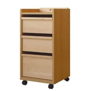 リビングチェスト チョコレ 引き出し３杯 CCR-8040NA (組立家具)