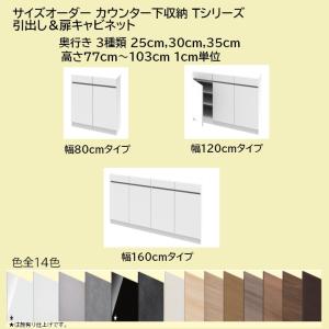 サイズオーダー カウンター下収納 Tシリーズ 引出し＆扉キャビネット｜furniture