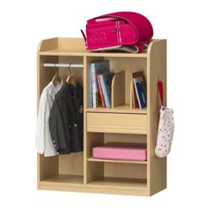 ランドセル＋ハンガーラック等オールインワン子ども収納家具
