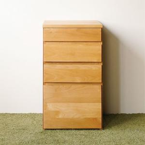 アルダー無垢材 デスクサイドチェスト 幅41cm 奥行50cm 高さ73cm