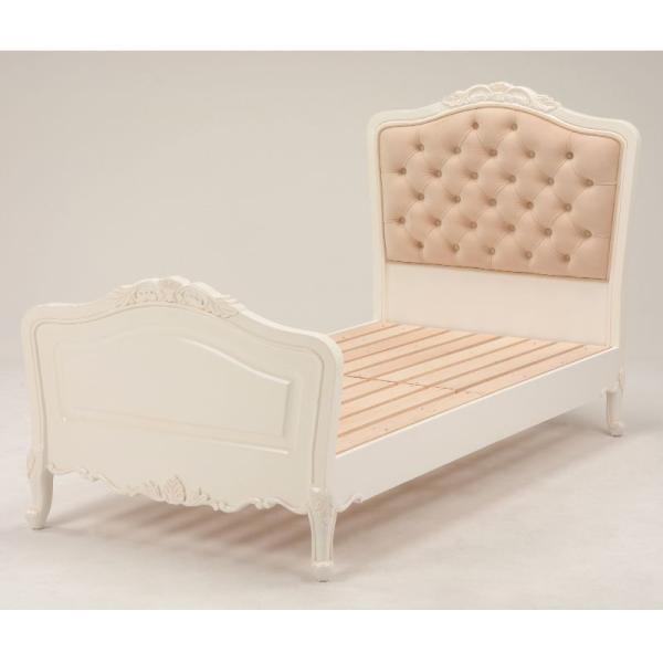 (SALE) すのこベッド シングルベッド ベッドフレームのみホワイト 白 エレガント 姫系ベッド