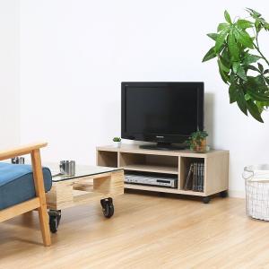 テレビボード おしゃれ 幅89cm 24型・27型・32型 ローボード キャスター付き テレビ台 ホワイトオーク｜furniturehappylife