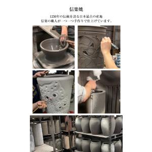 信楽焼 傘立て 陶器 日本製 黒 ブラック お...の詳細画像2