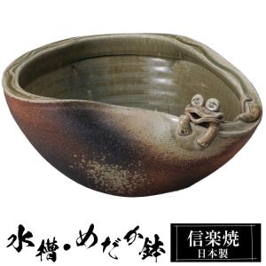 信楽焼 めだか鉢 陶器 日本製 金魚鉢 メダカ 鉢 インテリア 置物 容器