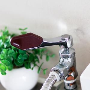 蛇口ハンドル／ワンタッチレバー（Sサイズ）【三栄水栓 蛇口 交換 ハンドル DIY オシャレ 取っ手 レバー 取り換え 水栓部分 ひねる部分 SANEI 水道】