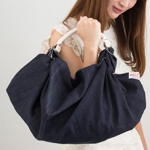 風呂敷バッグ ハンドバッグ DLタンローハンド セット カイハラデニム AO 碧 82cm 持ち手 ...