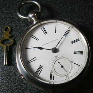 WALTHAM（ウォルサム） 大型銀製手巻きアンティーク懐中時計、フリー