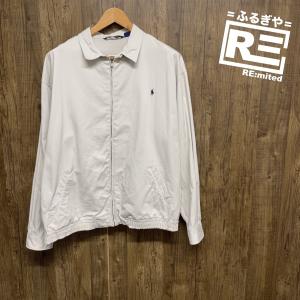 ラルフローレン 刺繍ロゴ ブルゾン スイングトップ ホワイト XL相当 6325 POLO RALPH LAUREN（ポロ・ラルフローレン） ポロ ラルフローレン