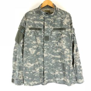 古着 U.S ARMY BDUジャケット ACU リップストップ デジタルカモ カモフラ柄 オリーブ系 メンズL n010134｜furugiya-sun