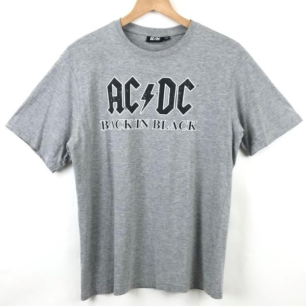 古着 AC/DC エーシーディーシー バンドプリントTシャツ BACK IN BLACK グレー系 ...