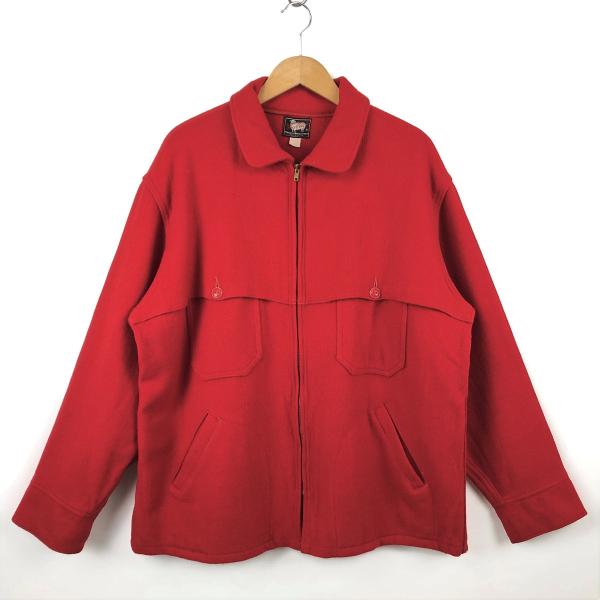 古着 WOOLRICH ウールリッチ ウールジャケット 黒タグ TALONジップ 50年代 ヴィンテ...