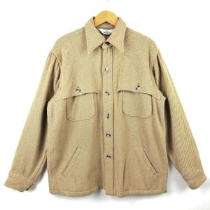 古着 WOOLRICH ウールリッチ ウールジャケット CPOジャケット 無地 白タグ 60-70年代 ヴィンテージ ベージュ系 メンズL 中古 n026787｜furugiya-sun