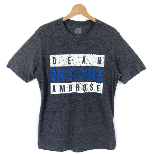 【古着】 WWF Tシャツ プリント DEAN AMBROSE UNSTABLE プロレス グレー系...