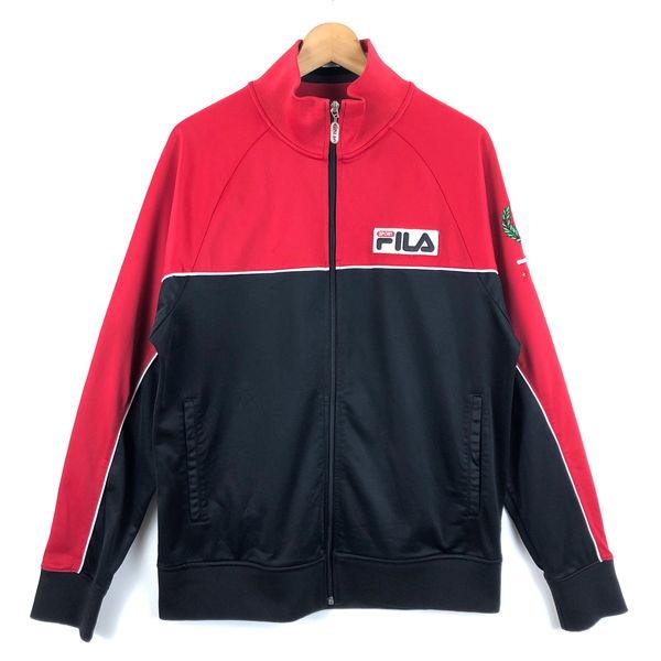 【古着】 FILA フィラ スポーツ ジャージ トラックジャケット カレッジもの 90年代 レッド系...