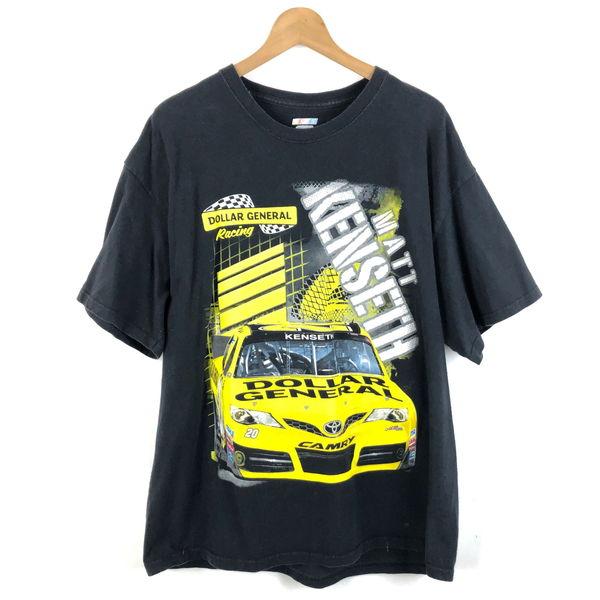 【古着】 NASCAR ナスカー Tシャツ 大判 両面プリント レーシング ブラック系 メンズXL ...