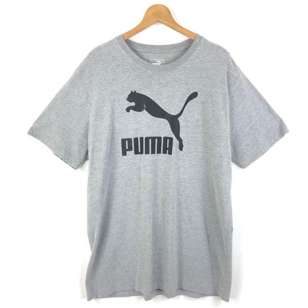 【古着】 PUMA プーマ Tシャツ ロゴプリント グレー系 メンズXL 【中古】 n053500