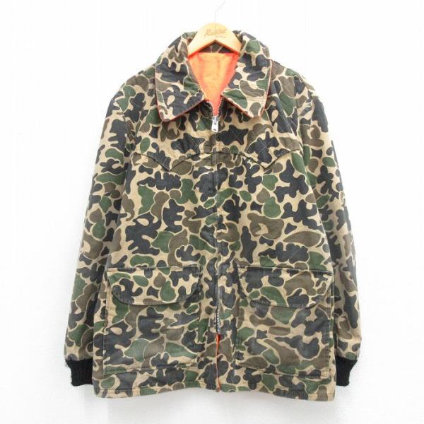 XL/古着 長袖 ハンティング ジャケット メンズ 80年代 80s ダックハンターカモ 大きいサイ...