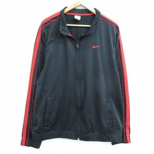XL/古着 ナイキ NIKE 長袖 ジャージ メンズ ワンポイントロゴ 黒他 ブラック 21sep10 中古 アウター トラックジャケット
