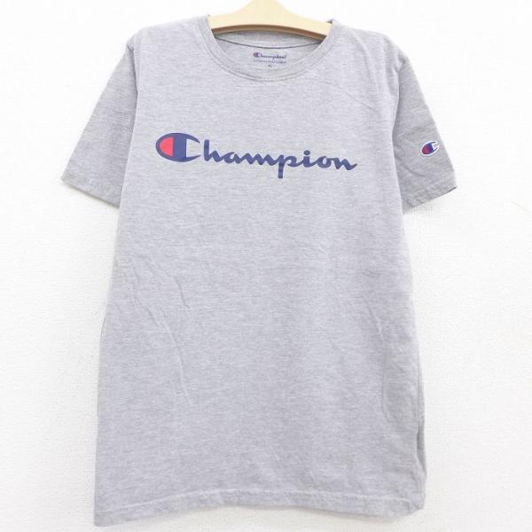 古着 チャンピオン champion 半袖 Tシャツ キッズ ボーイズ 子供服 ビッグロゴ クルーネ...