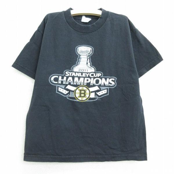 古着 リーボック 半袖 Tシャツ キッズ ボーイズ 子供服 NHL ボストンブルーインズ 11 コッ...