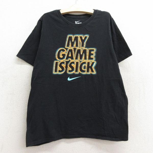 古着 ナイキ NIKE 半袖 Tシャツ キッズ ボーイズ 子供服 ワンポイントロゴ GAME クルー...