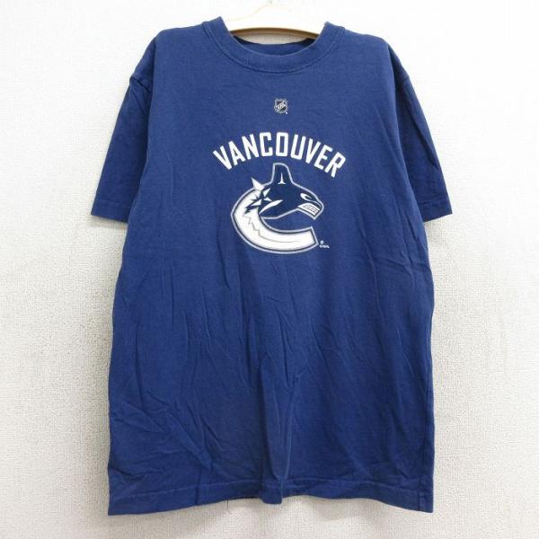 古着 リーボック 半袖 Tシャツ キッズ ボーイズ 子供服 NHL バンクーバーカナックス ヘンリク...