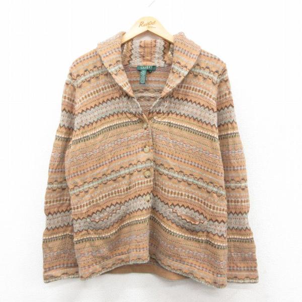 古着 ラルフローレン 長袖 ブランド ニット カーディガン レディース フェアアイル ウール カシミ...