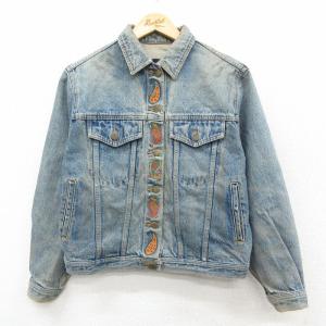 L/古着 ビッグドッグス 長袖 ジージャン メンズ コットン ネイビー