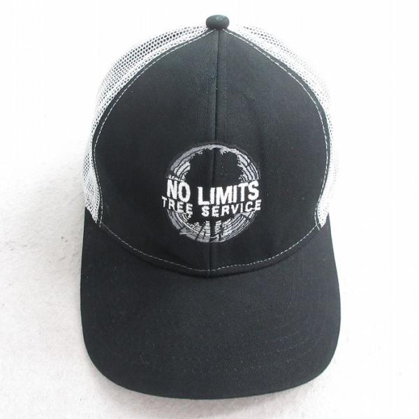中古 メッシュ キャップ NO LIMITS 刺繍 ツートンカラー 黒他 ブラック 25aug04