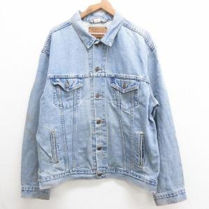 XL/古着 リーバイス Levis 70507 長袖 ジージャン メンズ リラックストラッカー コットン 紺 ネイビー デニム 21sep28 中古 アウター Gジャ｜furugiyarushout