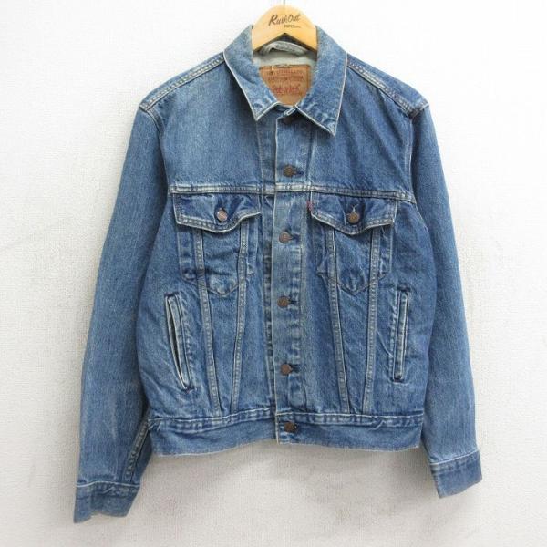 M/古着 リーバイス Levis 70506 長袖 ジージャン メンズ 90s コットン 紺 24m...