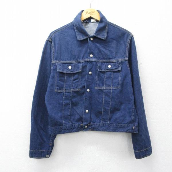 L/古着 シアーズ 長袖 ジージャン メンズ 80年代 80s コットン 濃紺 デニム spe 26...