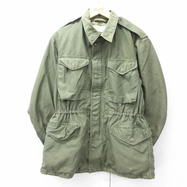 M/古着 長袖 ビンテージ ミリタリー フィールド ジャケット メンズ 50s M-51 タロン 緑...