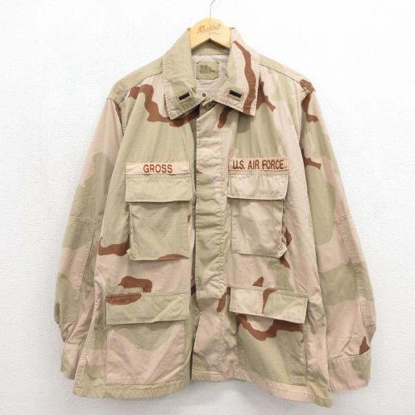 XL/古着 長袖 ミリタリー ジャケット メンズ 90年代 90s コンバット リップスティック U...
