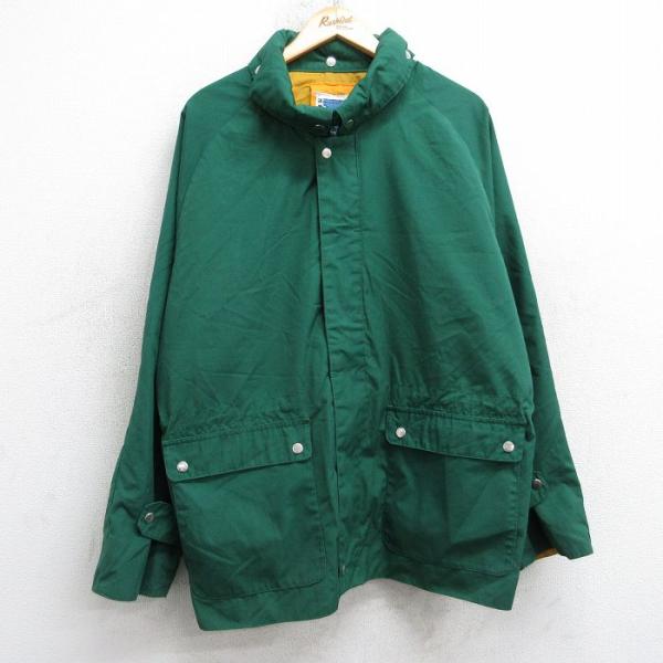 L/古着 長袖 マウンテン ジャケット メンズ 90年代 90s ラグラン 緑 25dec02