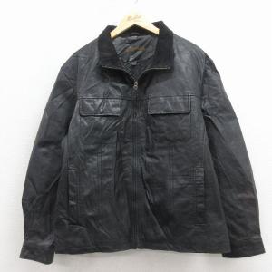 GAP（ギャップ） L/古着 長袖 レザー ジャケット メンズ 00年代 00s 黒