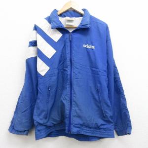 L/古着 アディダス adidas 長袖 ナイロン ジャケット