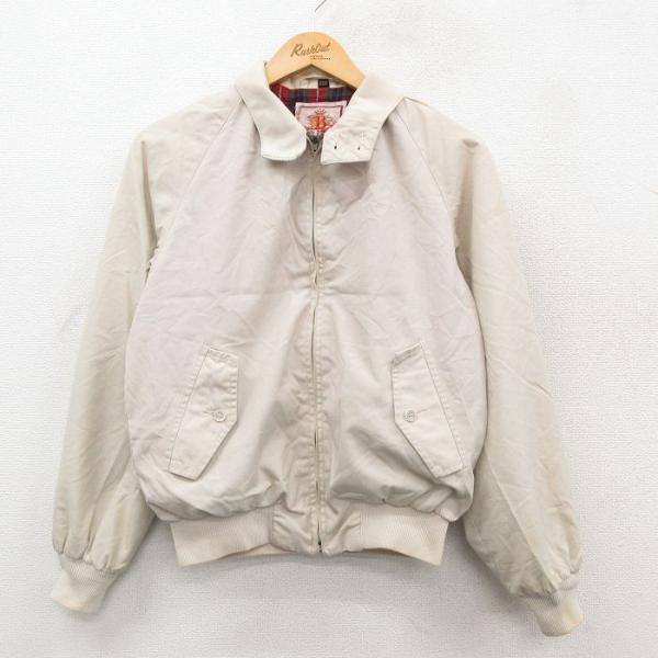 M/古着 バンヒューセン 長袖 ジャケット スイングトップ メンズ 80s ラグラン ベージュ カー...